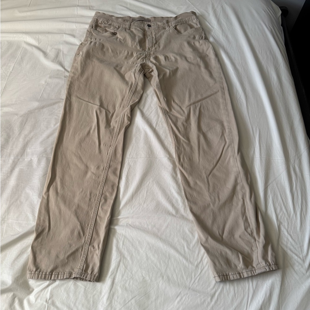 Joe’s Jeans Mens 36 Khaki Pants Straight Fit Stretch Casual Chino Beige